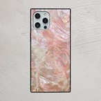 iPhoneケース シェル 貝殻模様｜ピンクオーロラのシェル柄プリント SHELL016-3