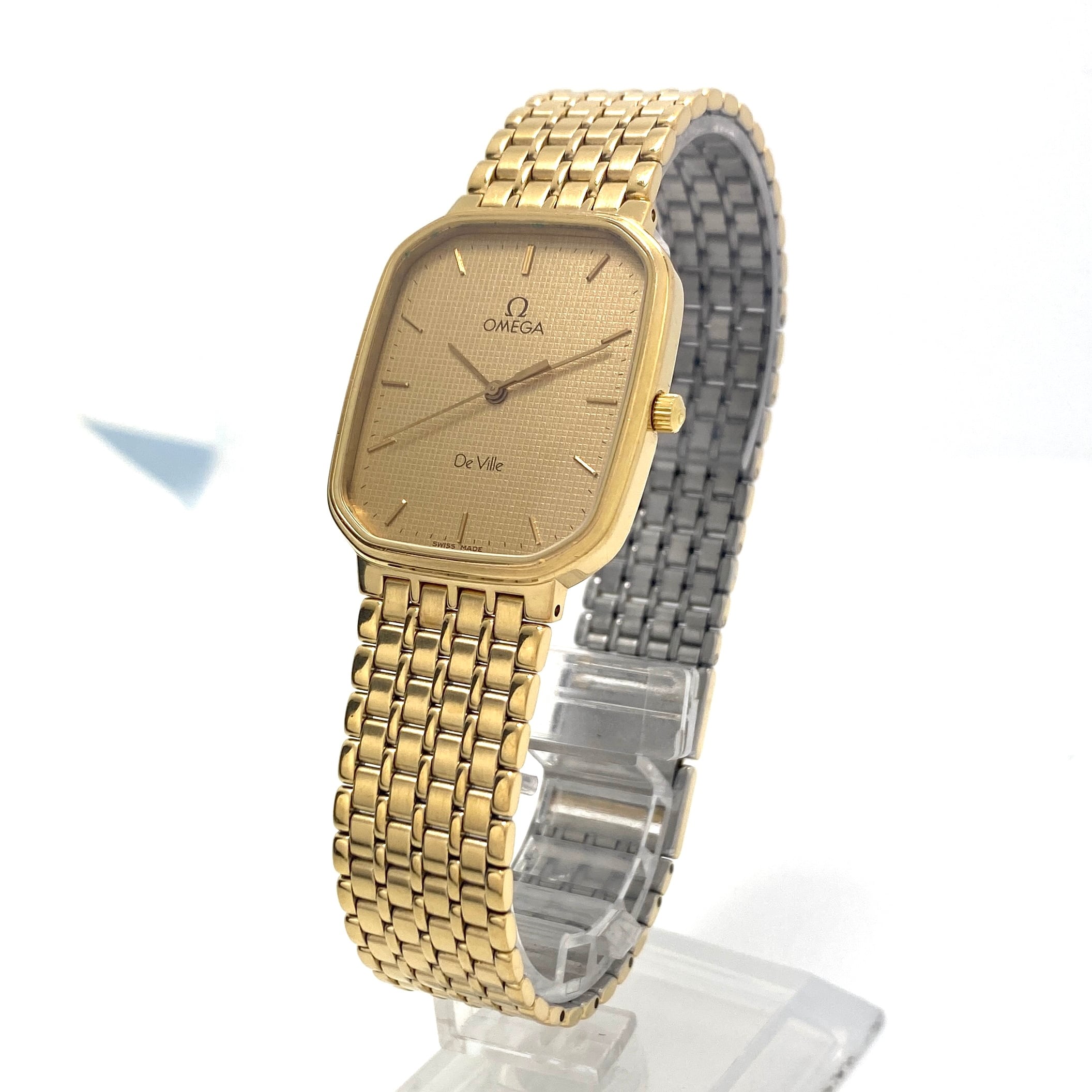 腕時計 メンズ オメガ OMEGA デビル 1417 クォーツ イエローゴールド