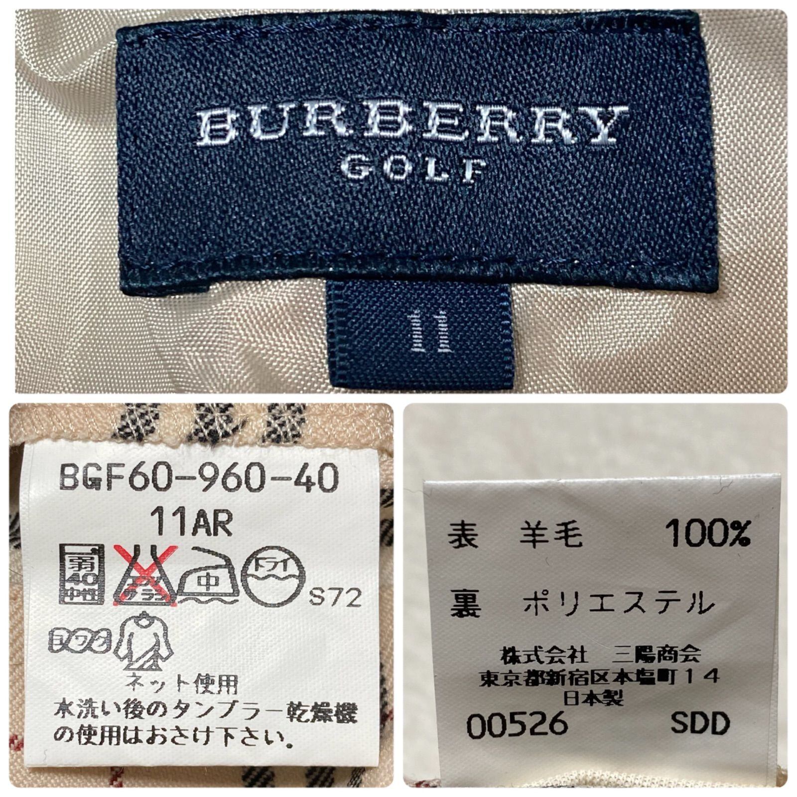 □未使用タグ付き□稀少□BURBERRY GOLF バーバリーゴルフ ノバ