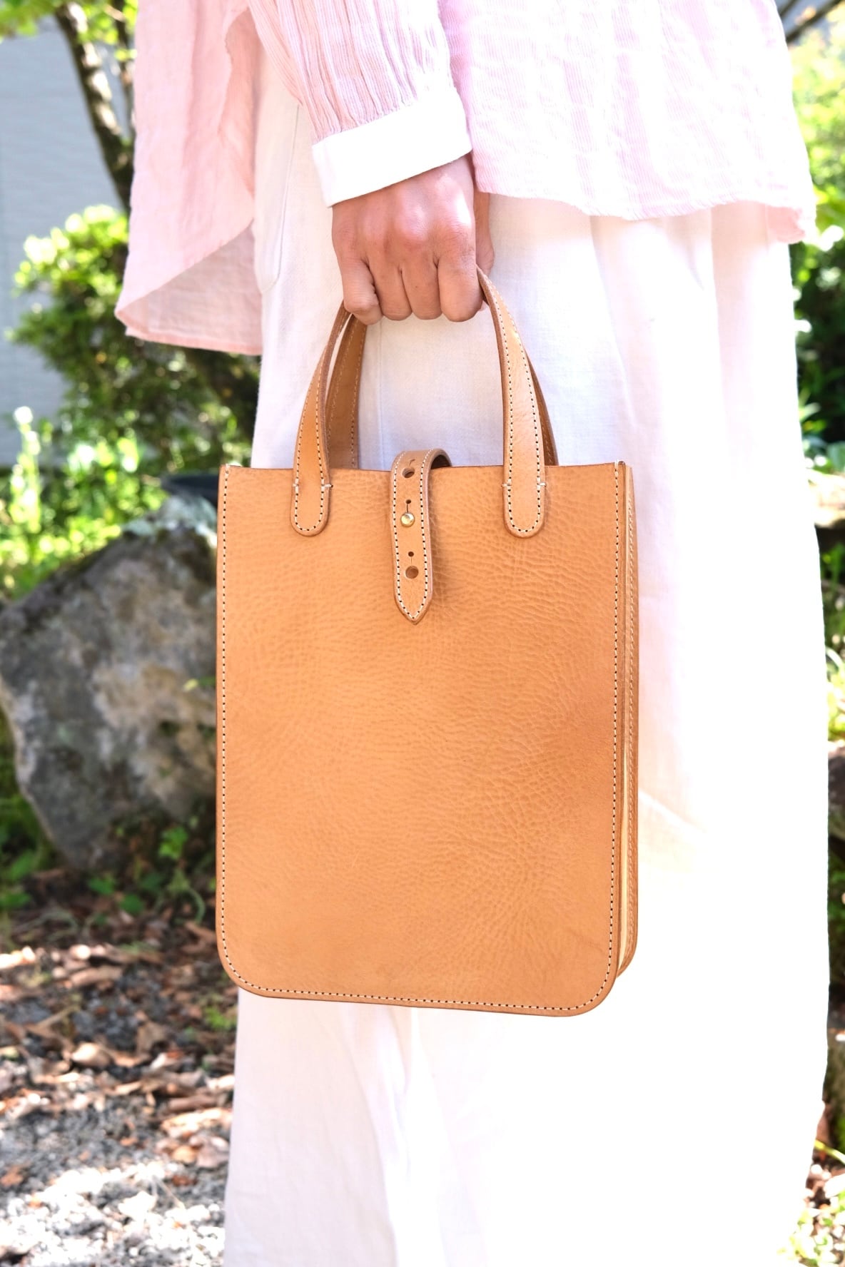 《即納》belted hand bag 【natural】
