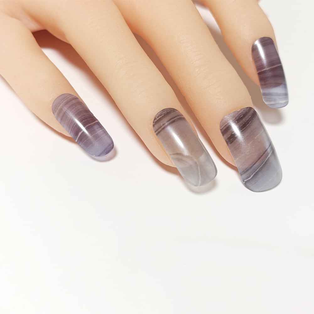 ネイルチップ ジェルネイルシール 半硬化ジェルネイルシール「Gel nail stickers」007 Alcohol ink