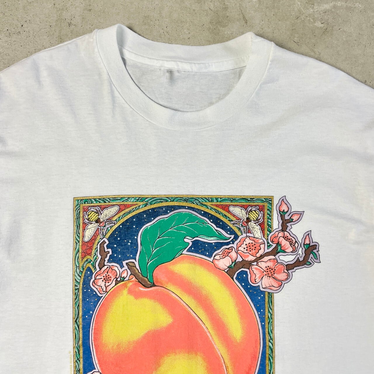90年代 GEORGIA 桃 スーベニア アート プリントTシャツ メンズXL相当