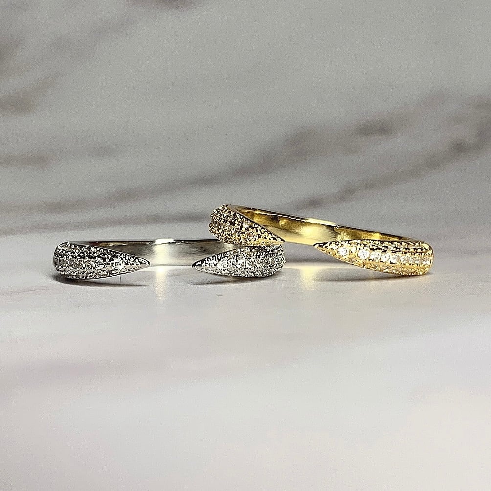 Gisèle】キュービックジルコニア cz ring オープンリング キラキラ