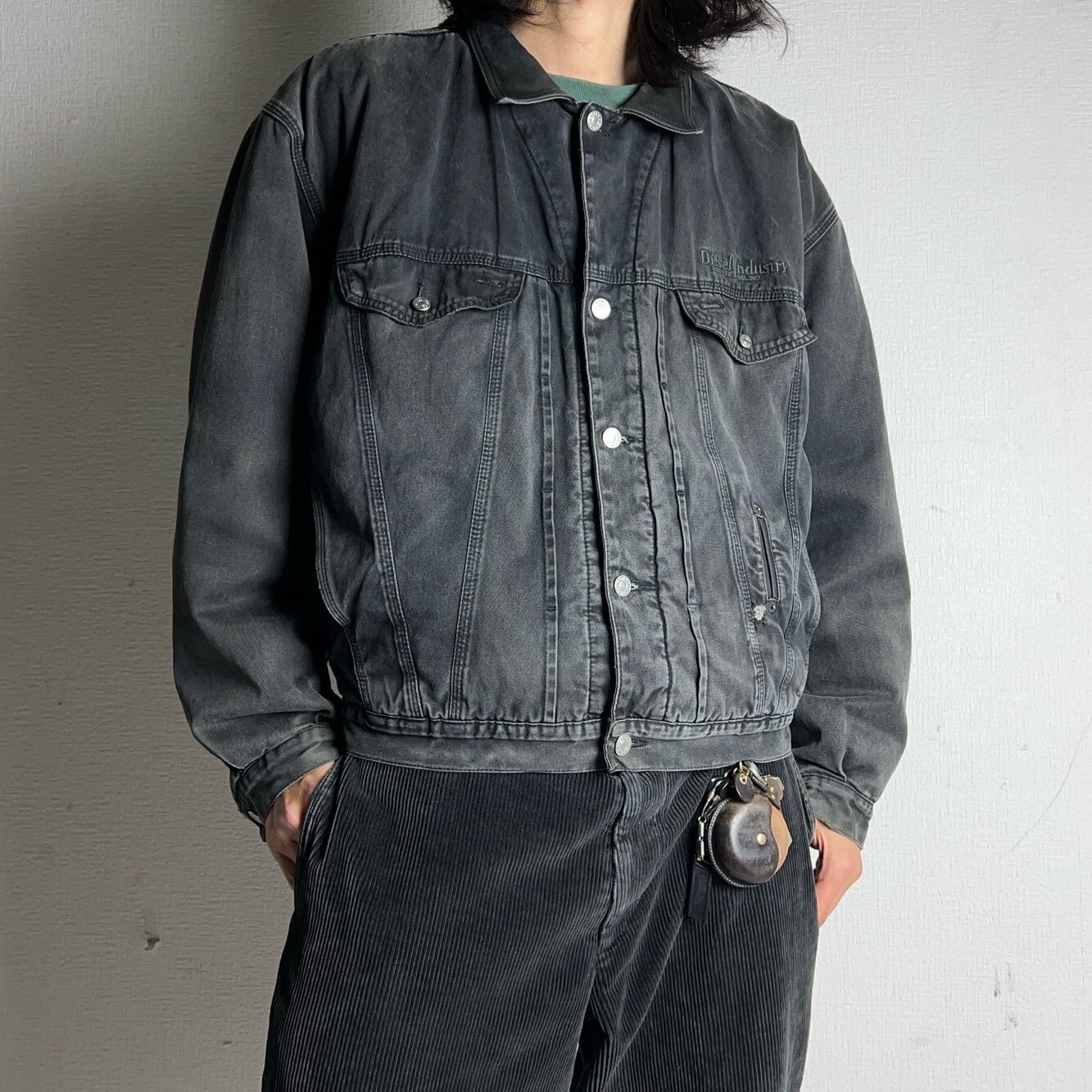 90's~ Diesel Industry Lined Black Denim Jacket 90年代 00年代