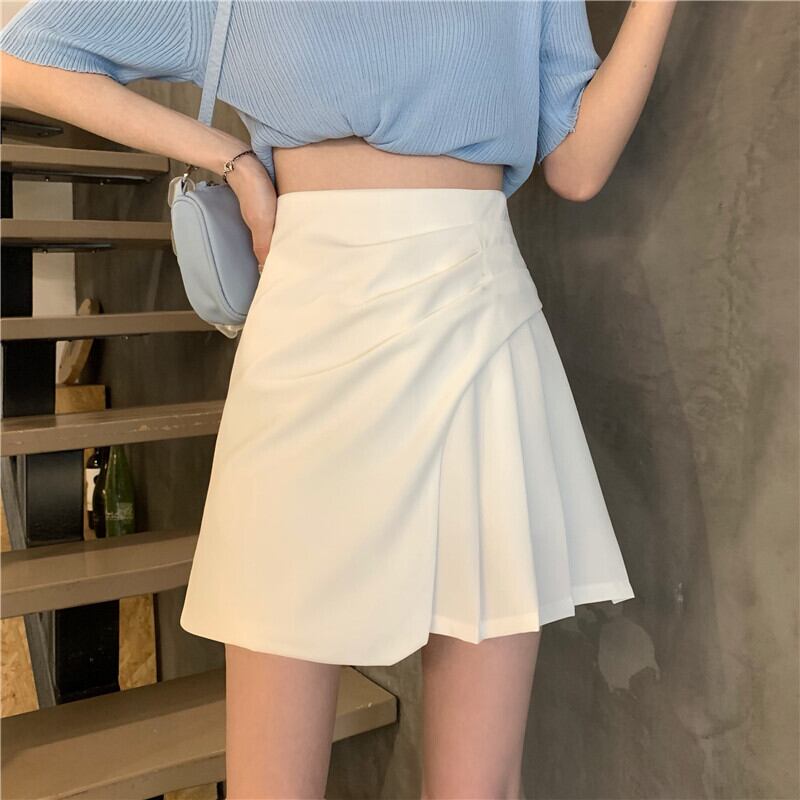 ウェスト薄手Aラインスカート サマープリーツショート 夏物 1号婦人30690406505