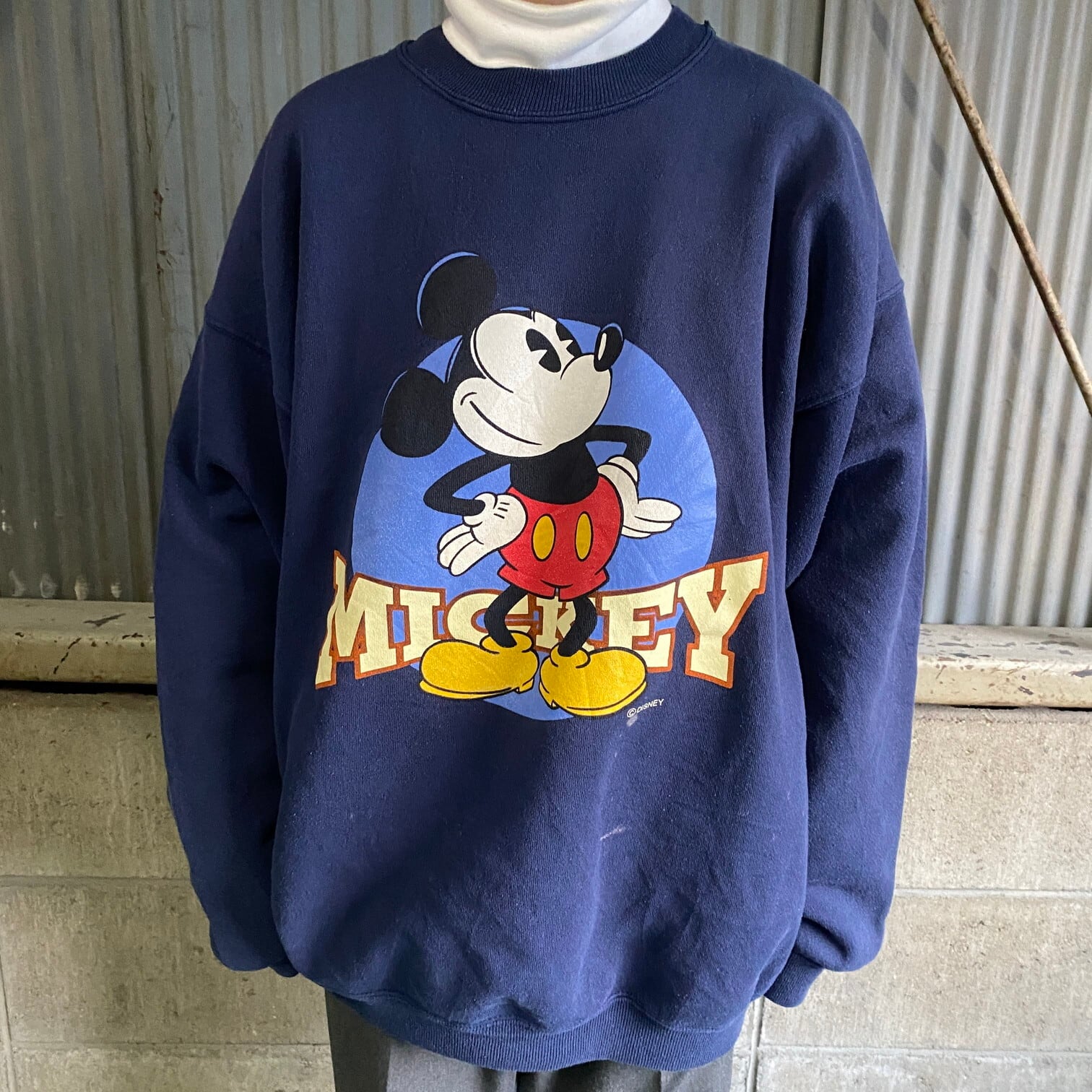 90年代 USA製 ディズニー ミッキーマウス キャラクタープリント 