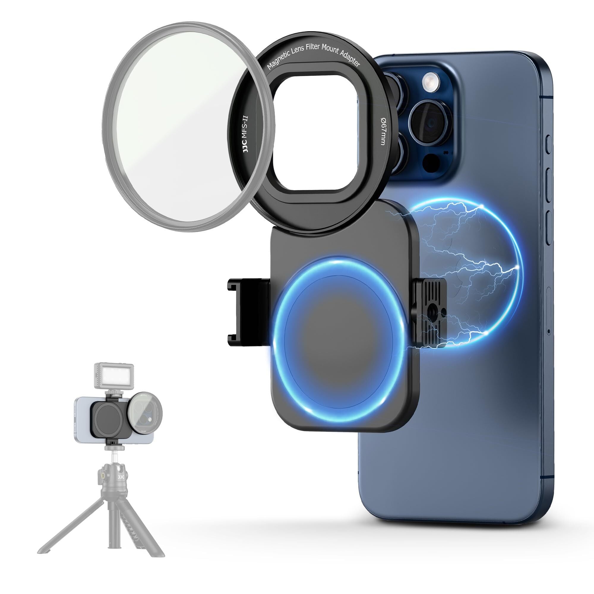 フリー JJC アップグレード版 磁気 Magsafe対応 スマホ 67mm レンズフィルター
