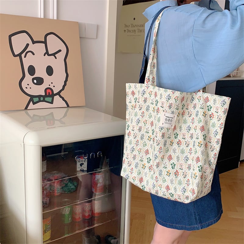 トートバッグ A4 花柄 花柄トートバッグ 綿トート 鞄 レディース国内
