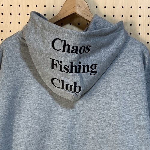 Chaos Fishing Club　LOGO HOODIE　カオスフィッシングクラブ　刺繍ロゴパーカ　グレー / ネイビー / オレンジ / ブラック