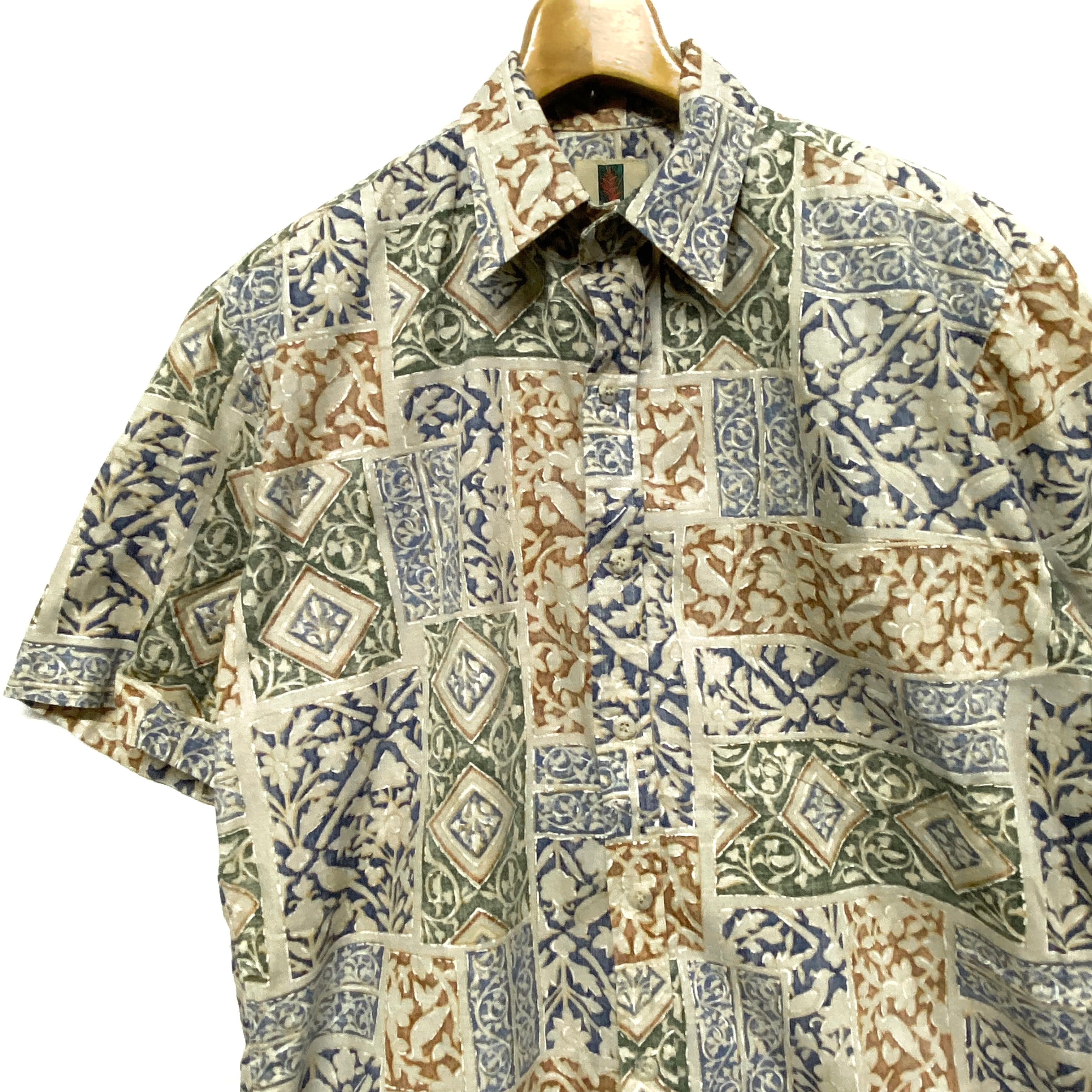 トリ リチャード 半袖 アロハシャツ サイズL相当 アメリカ製 リバースプリント トリ リチャード 半袖 アロハシャツ サイズL相当 アメリカ製