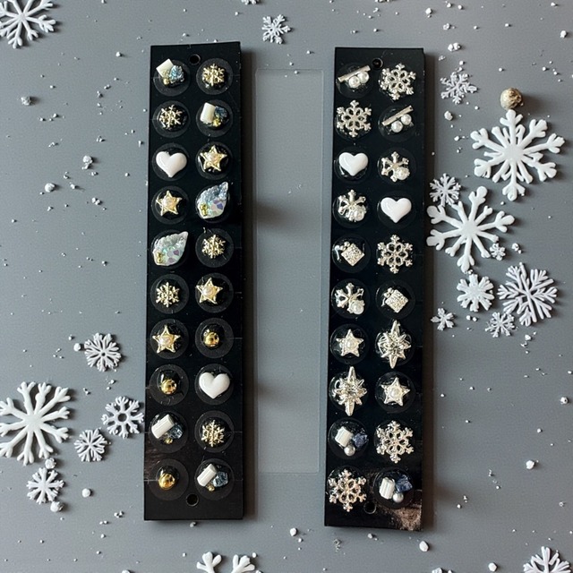 雪の結晶＊シルバー系耳つぼジュエリー＊マグレイン＊