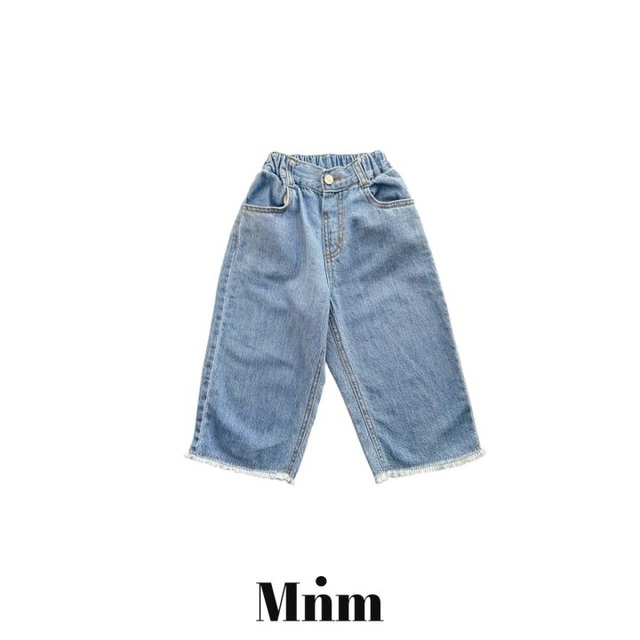 【取寄】minimal｜raw edge summer long denim pants｜カットオフサマーデニム｜S-JM｜kids&jr｜26 summer