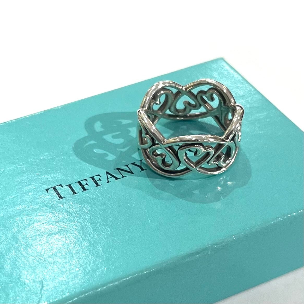 TIFFANY&CO】2088名品パロマ・ピカソ ラビングハート リング／16.5-17