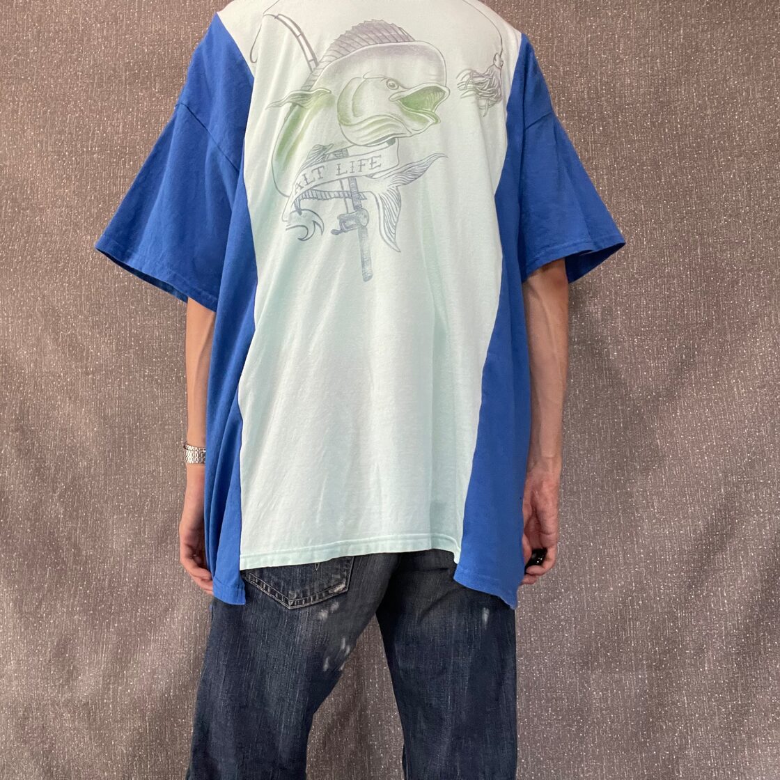 リメイクTシャツ ドッキングTシャツ 再構築Tシャツ 魚 No.1 | Pay ID