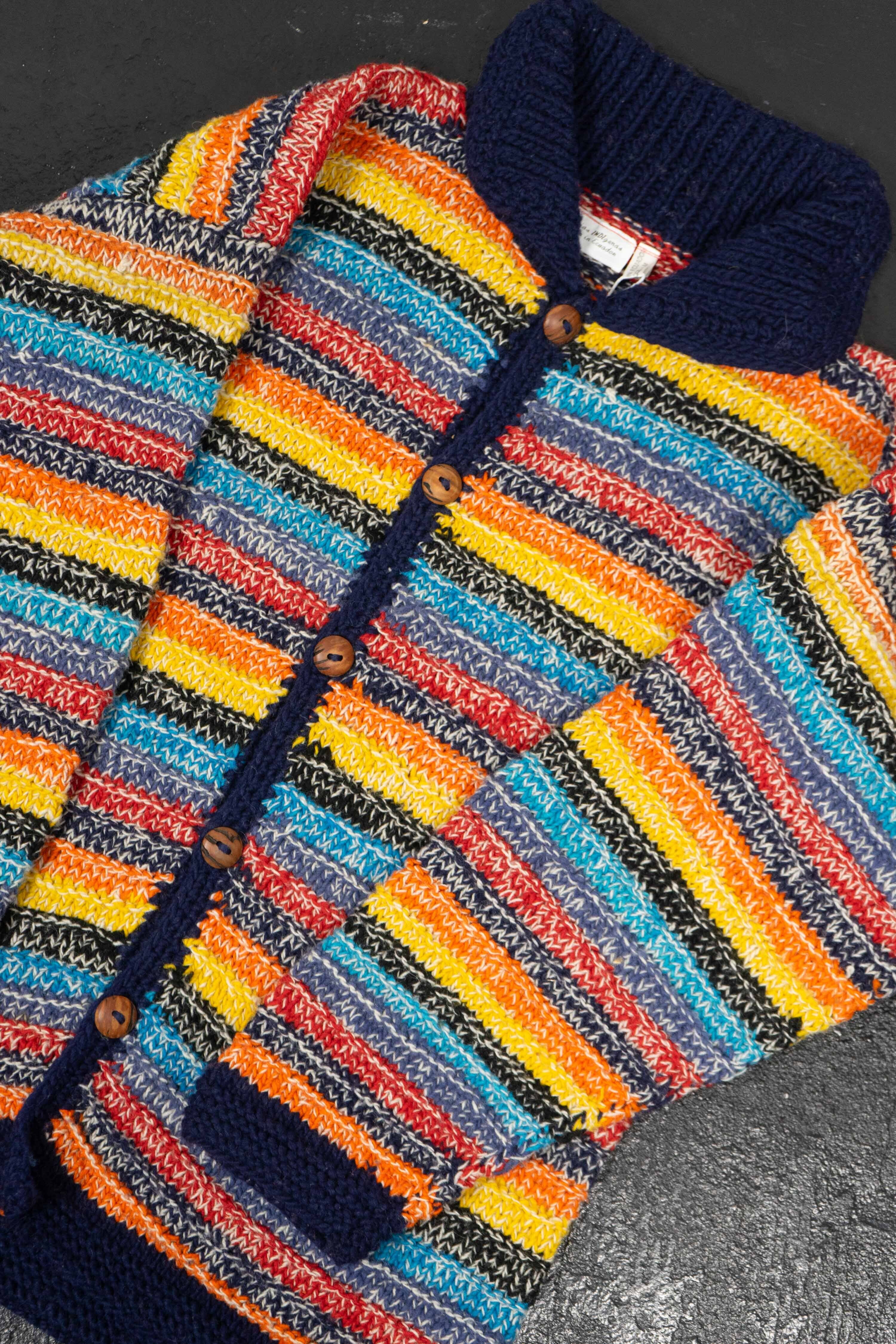 HAND KNIT Artesanias Indigenas ECUADOR Knit Sweater Men's L