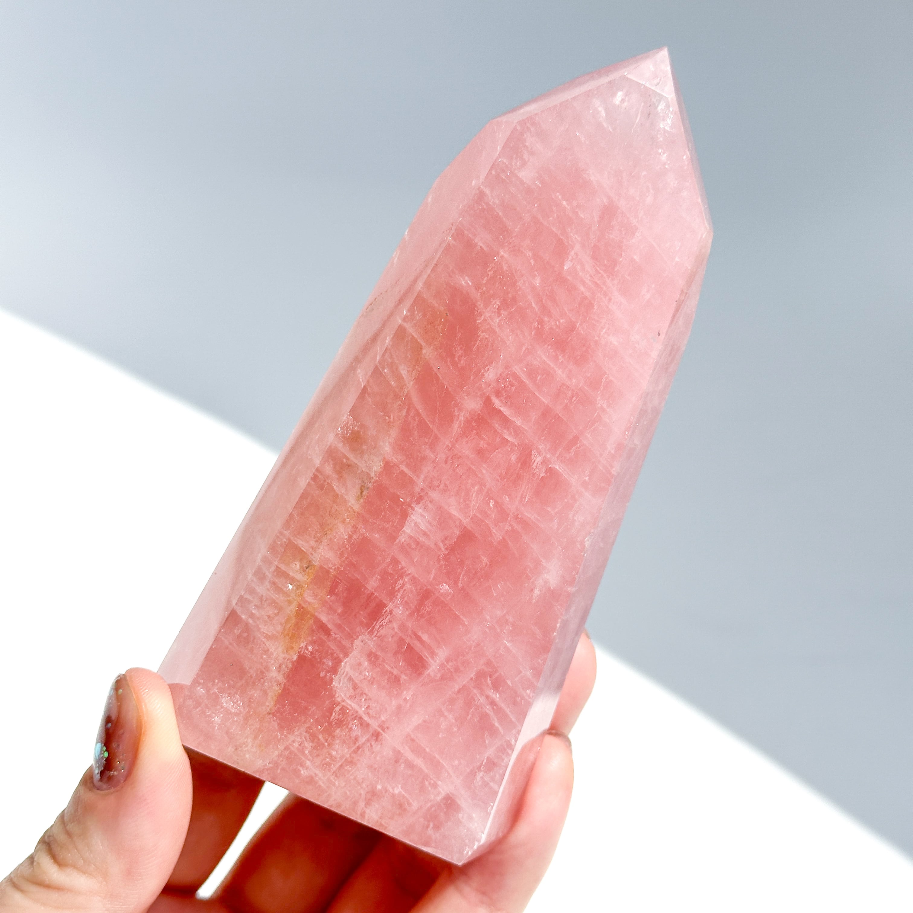 Big【高品質】バイーア産ローズクォーツ タワー14◇ Rose Quartz