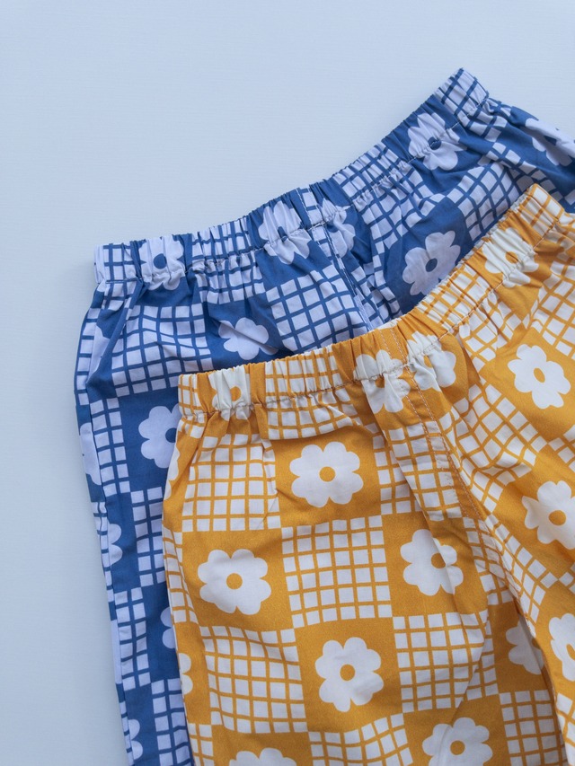 《即納》outlet FISH&KIDS/YELLOW FLOWERS RETRO PANTS