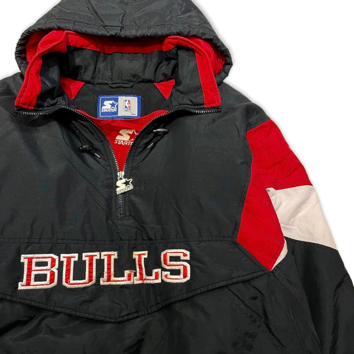 90s STARTER NBA Chicago Bulls Nylon Pullover Jacket スターター ...