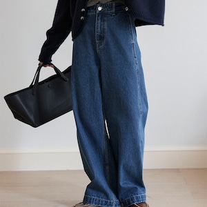 Wide denim straight pants　2litr06150