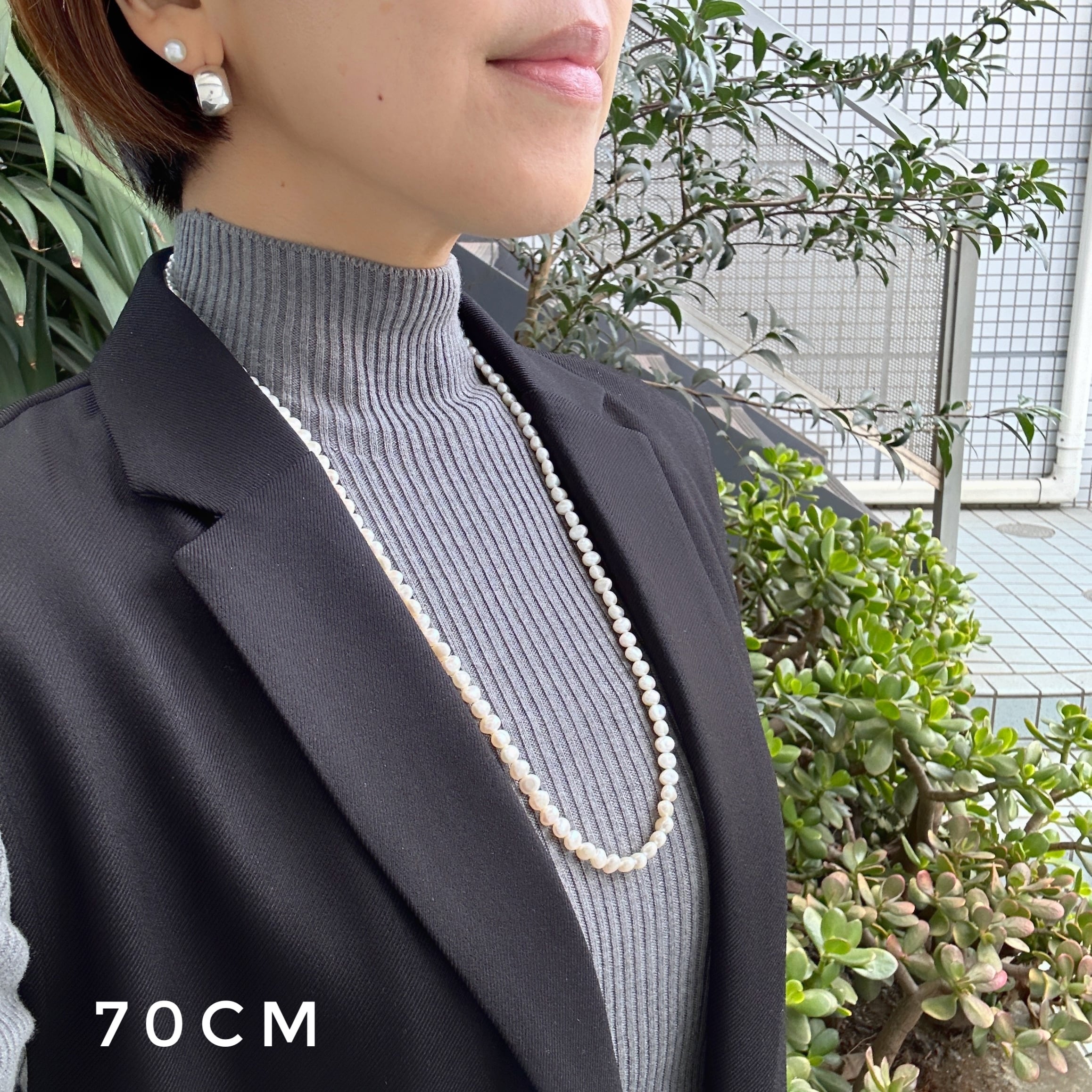 Lagoon Original バロックパール ロングネックレス 70cm ポテト