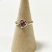 Vintage 10K Gold Diamond & Ruby Heart Ring