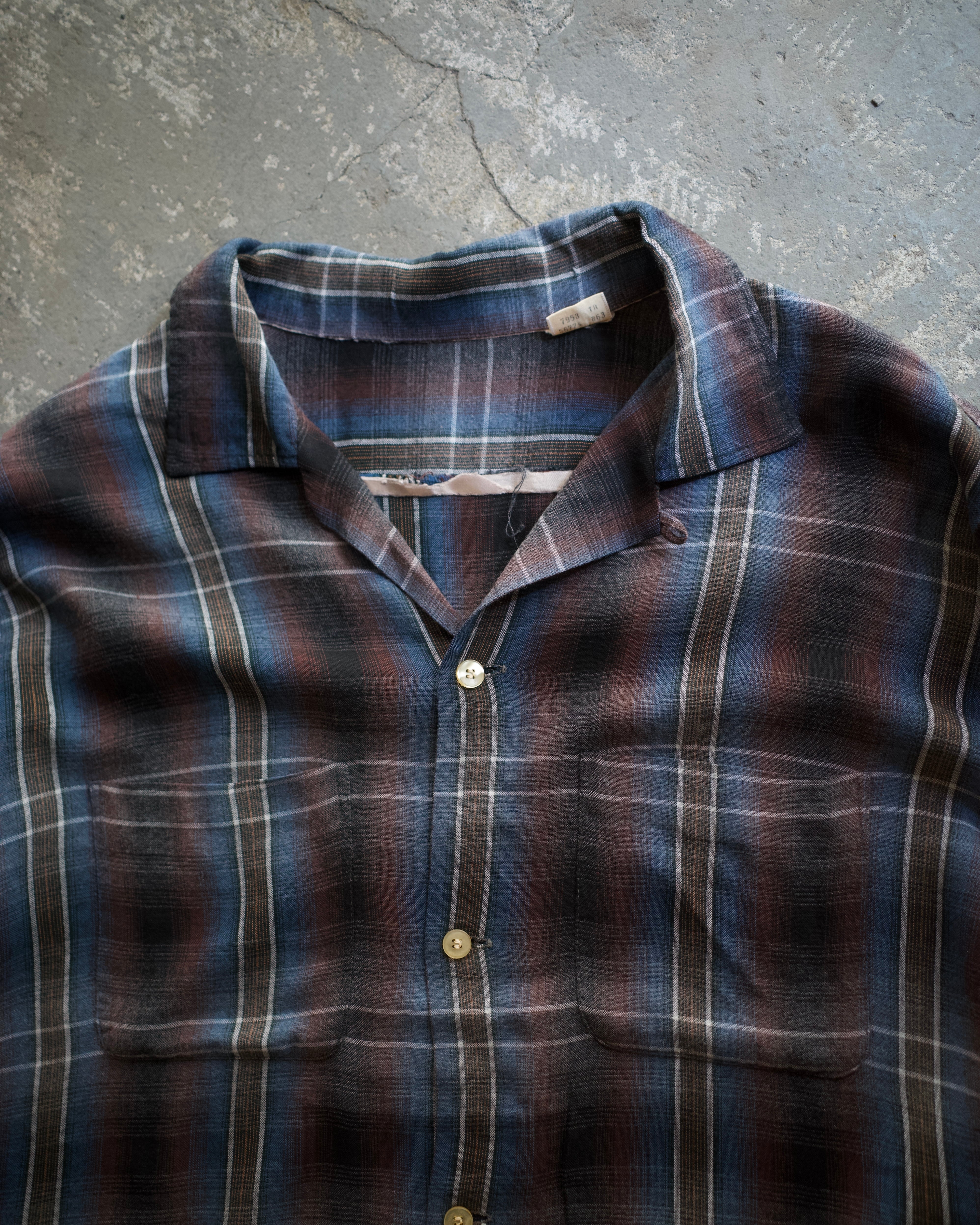 60s unknown】ombré rayon shirts | used.memento