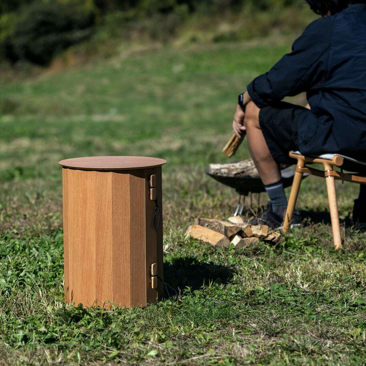 IKIKI フォルダブルコードビン ウォルナット Foldable Cord Bin Walnut