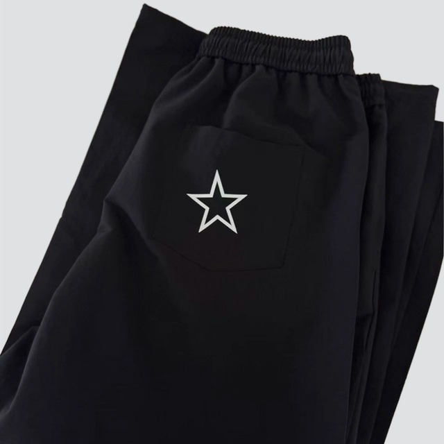 Star wide pants A00252