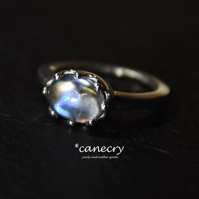 パウアシェル+ぺリステライト ダブレットのリング