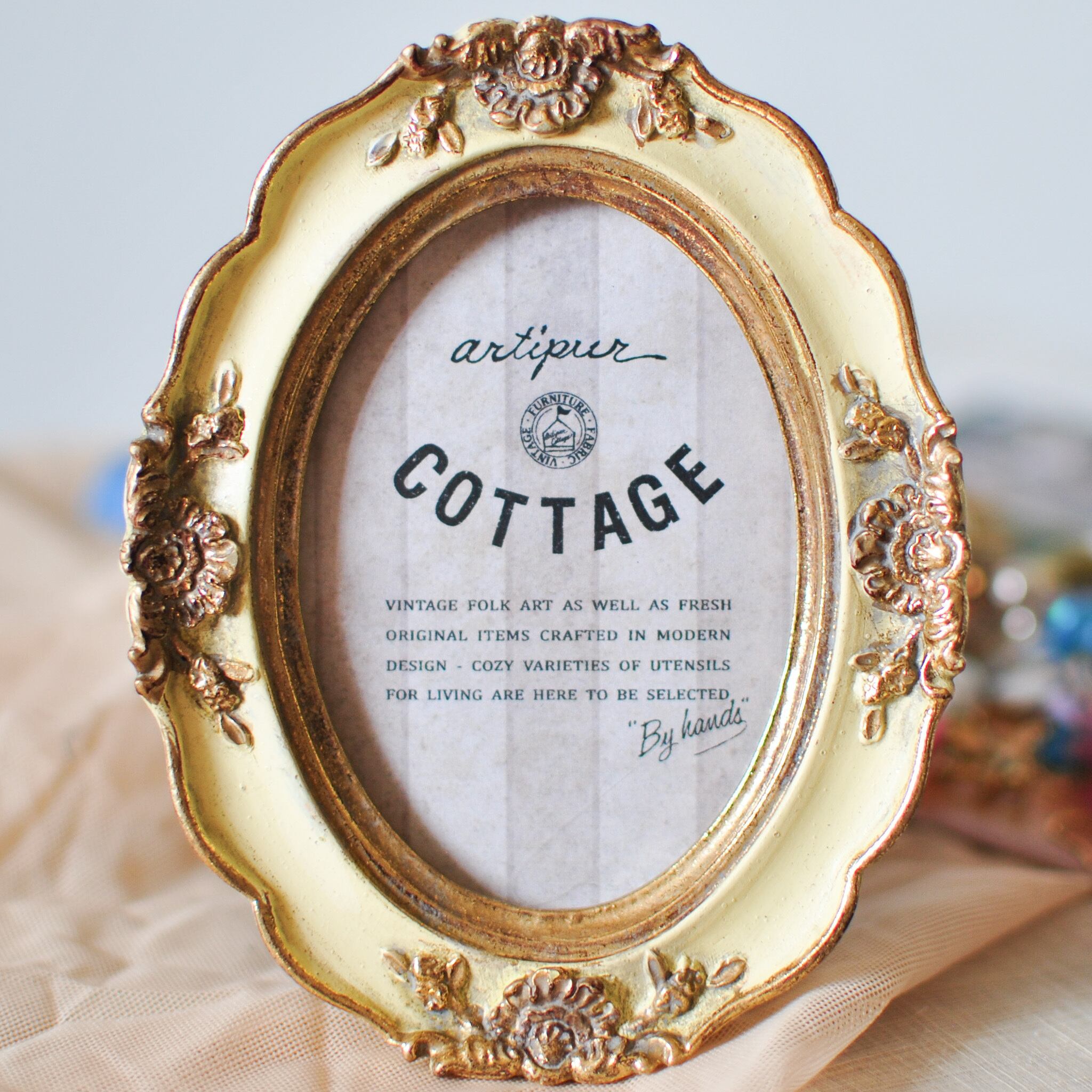 ヴィンテージ 硝子のフォトフレーム63センチ　小道具 ヴィンテージ 硝子のフォトフレーム63センチ小道具