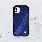 iPhoneケース ラピスラズリ 12月誕生石｜天然石柄スクエア型 GEM112