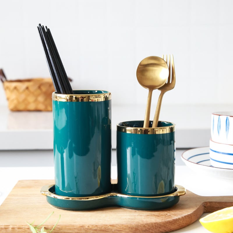 箸立て 北欧風 2個セット カトラリー 入れ ケース おしゃれ かわいい