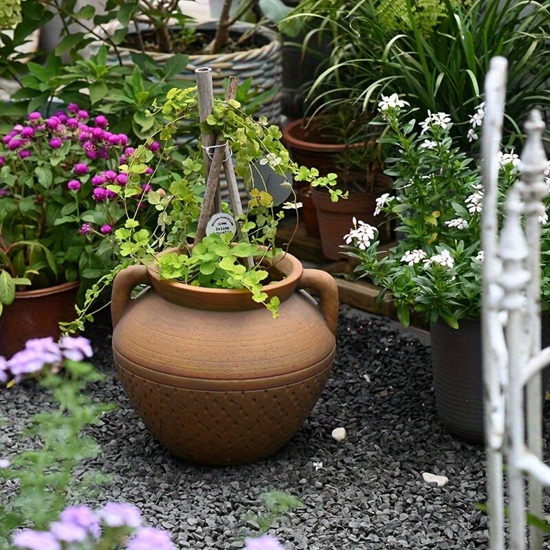 Tiffany フラワーポット　テラコッタ　フラワーベース　植木鉢 プランター ヴィンテージ調 テラコッタ風 おしゃれ かわいい 鉢 植木鉢