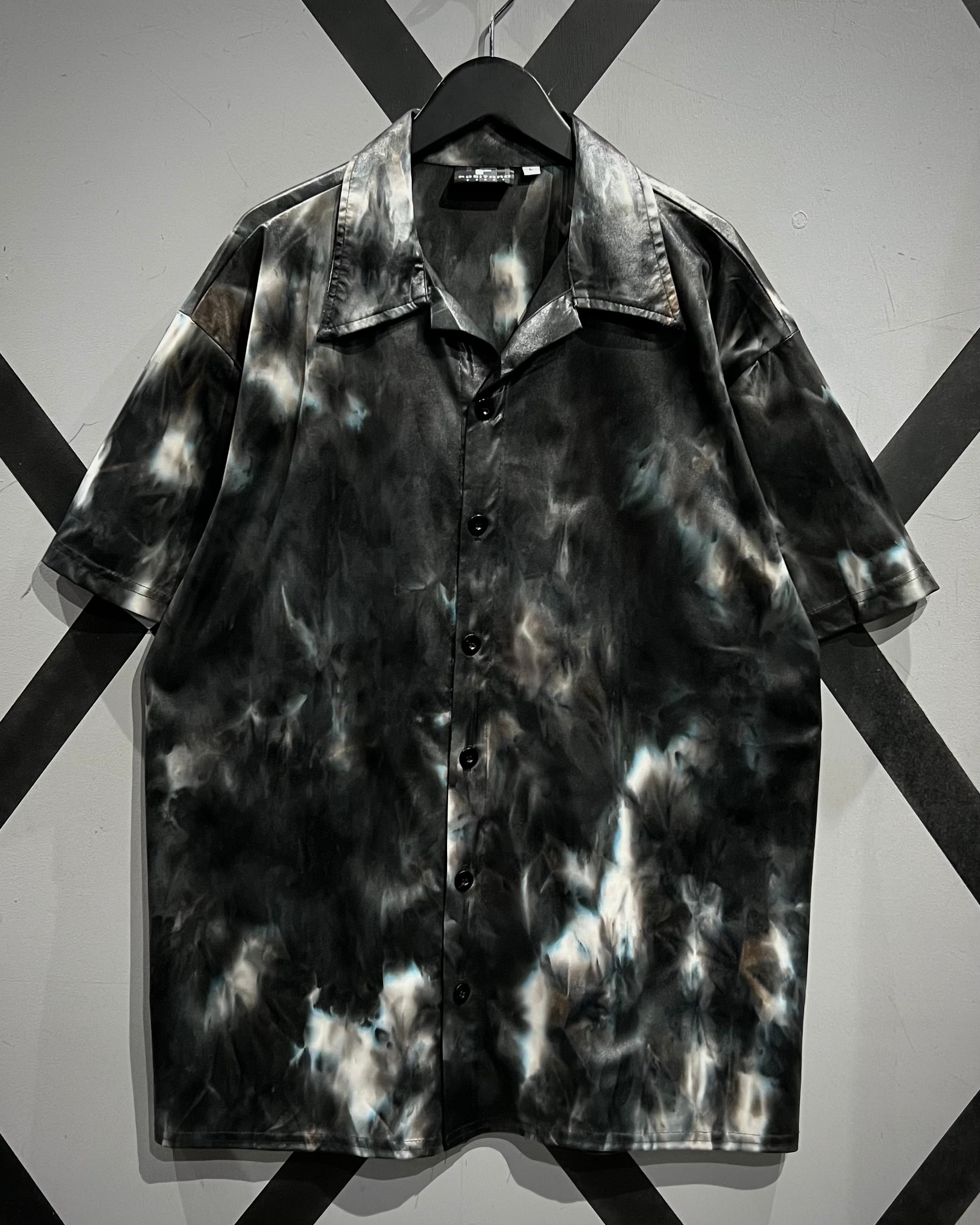 X VINTAGE】Tie-Dye Design Vintage S/S Open Collar Shirt | Caka