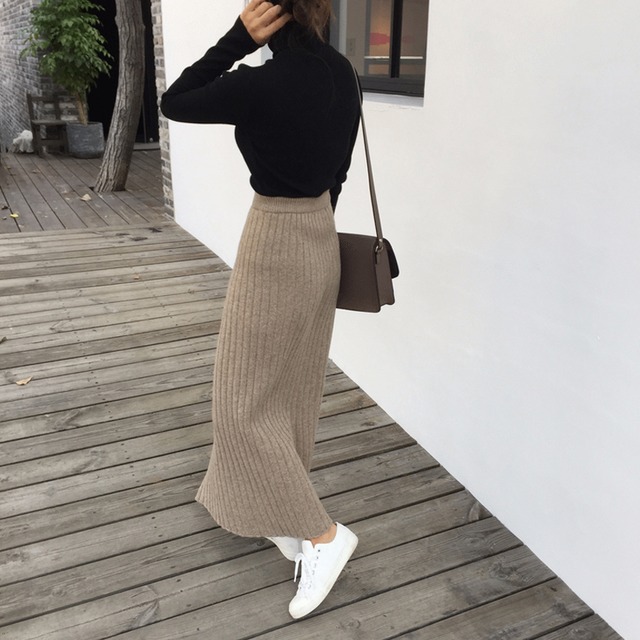 大きいサイズ ニットスカート ロング タイト タイトニットスカート ロングニットスカート リブニットスカート 春新作 春服 春物 ゆったり 春 大きいサイズ ニットスカート ロング タイト タイトニットスカート ロングニットスカート Leaflower 001 リーフラワー