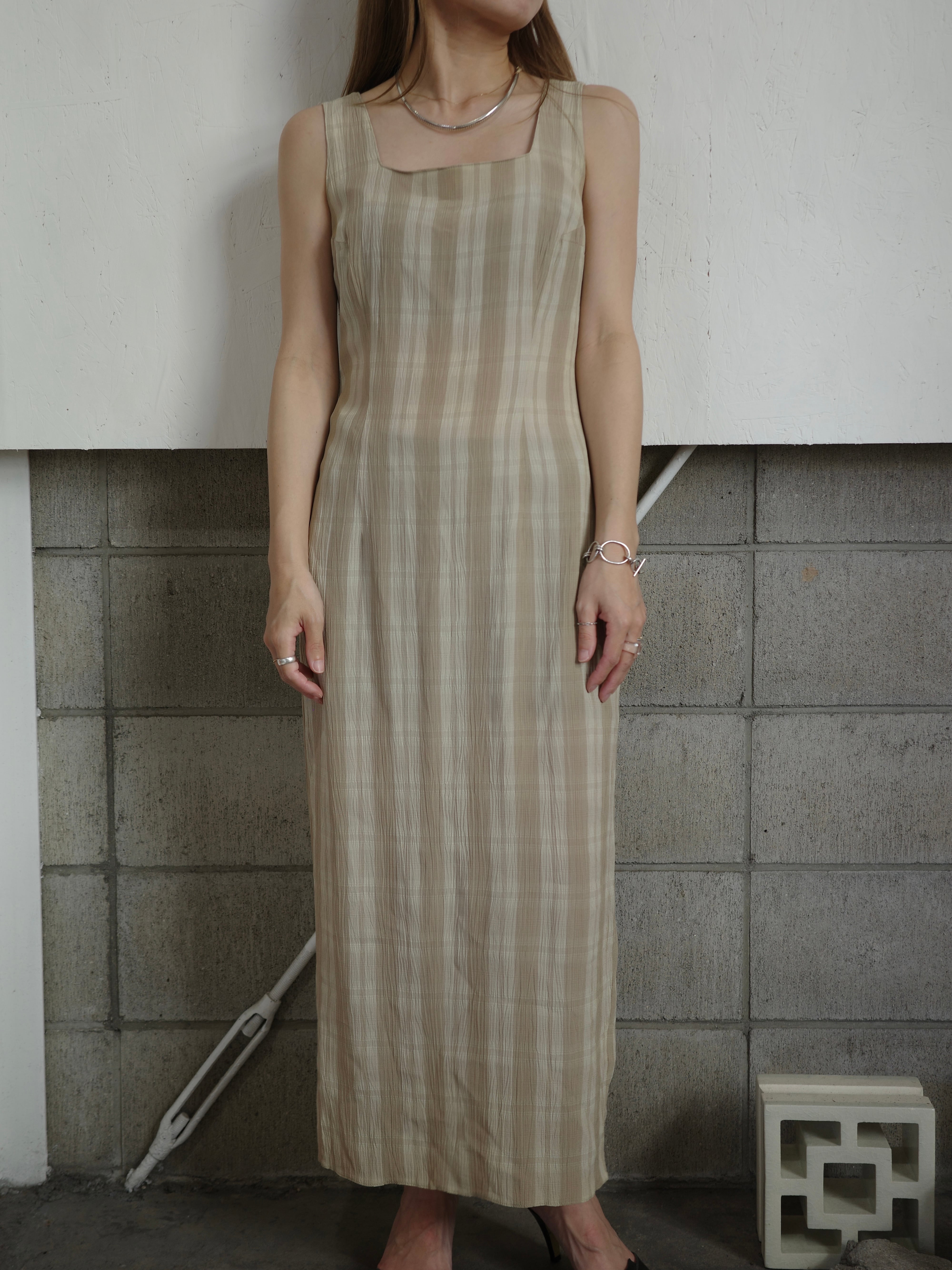 vintage〉square check onepiece | CherLife