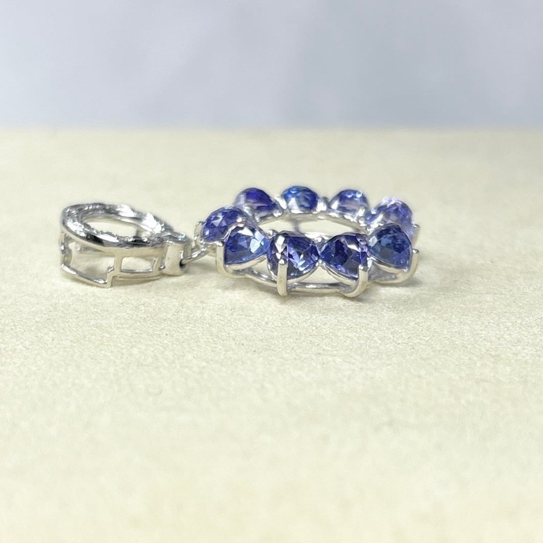 Pt900 天然タンザナイト 5.55ct 天然ダイヤモンド 0.17ct ペンダント