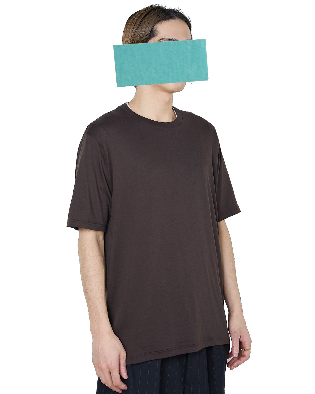 ssstein "SUVIN COTTON BASIC TEE〔DARK BROWN〕"