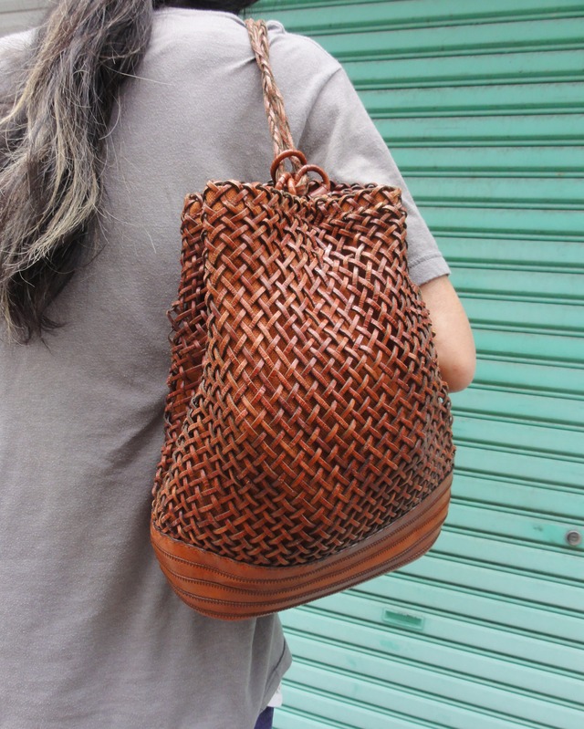 Mesh Leather Laundry Bag