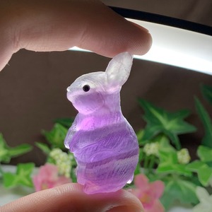 18.フローライトうさぎ・インテリア