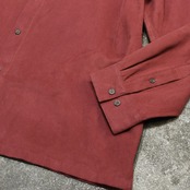 dead stock fake suede shirt red