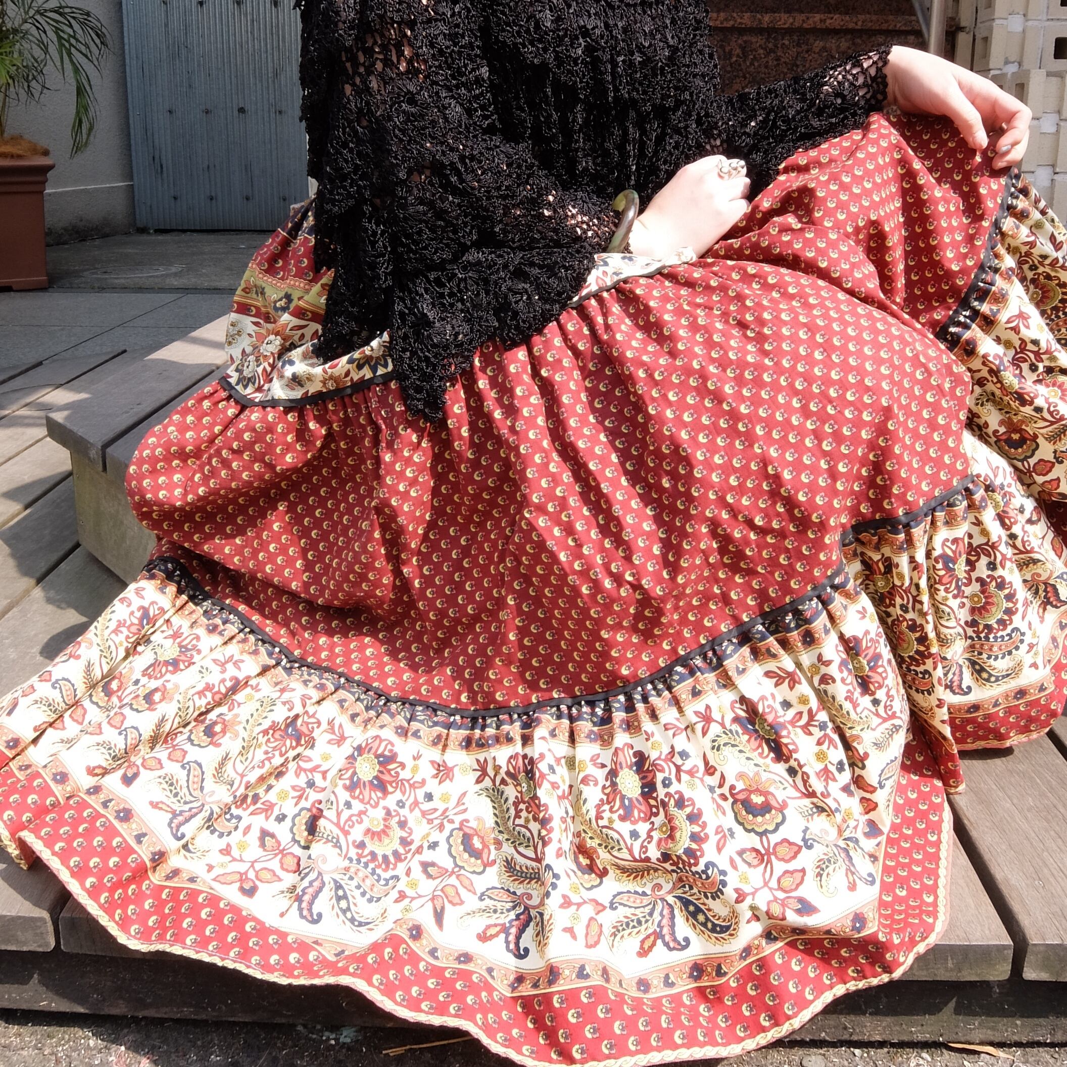 French vintage provence skirt／フランス製 プロヴァンス スカート