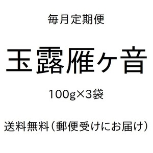 【毎月定期便】玉露雁ヶ音100g×3袋