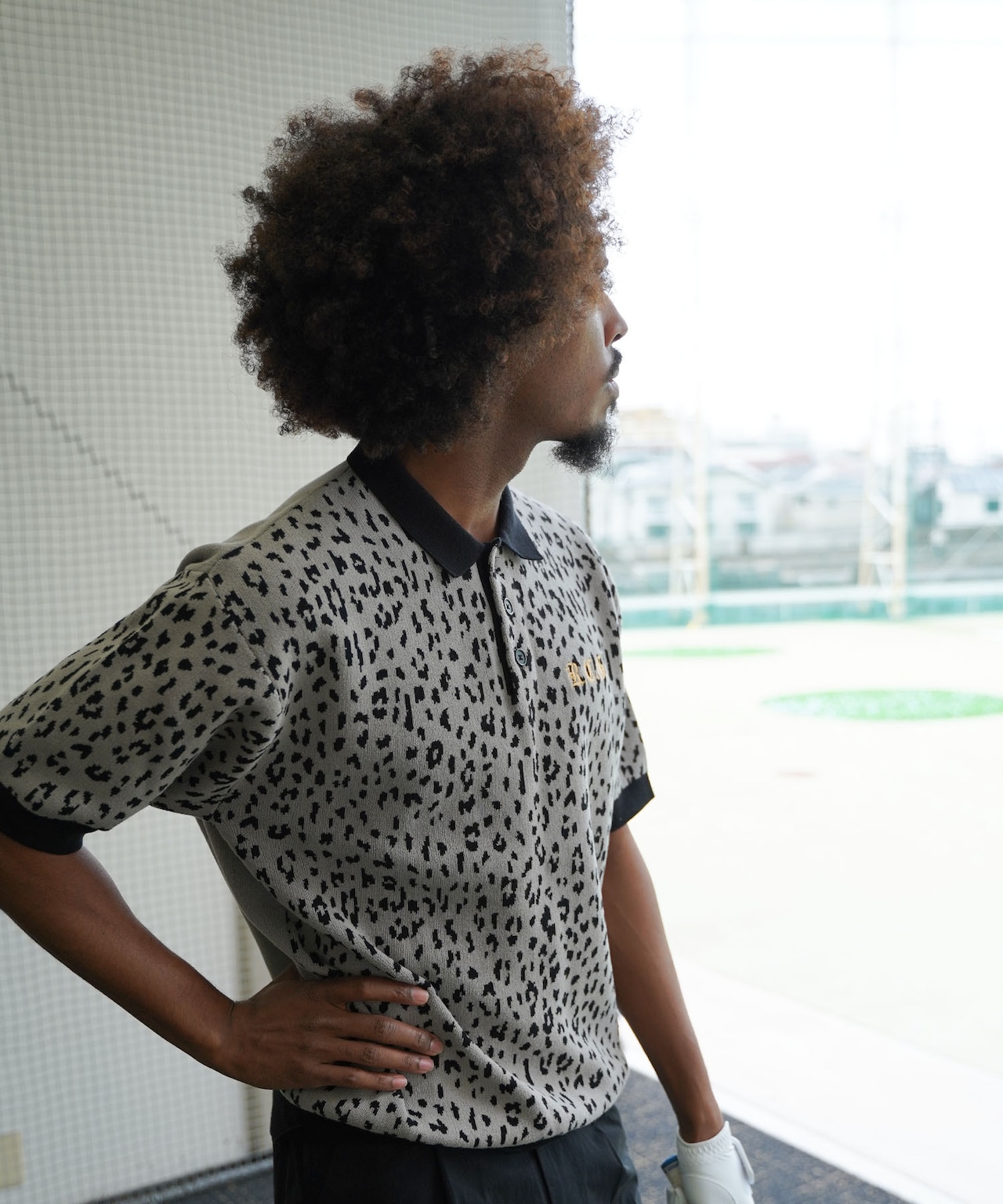 【RCGC】LEOPARD LOGO EMBROIDERY KNIT POLO［RGK003］