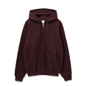 15oz Garment Dye Zip Up Hoodie  <Brown>