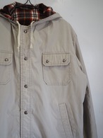 Reversible Hooded Jacket with Plaid Lining