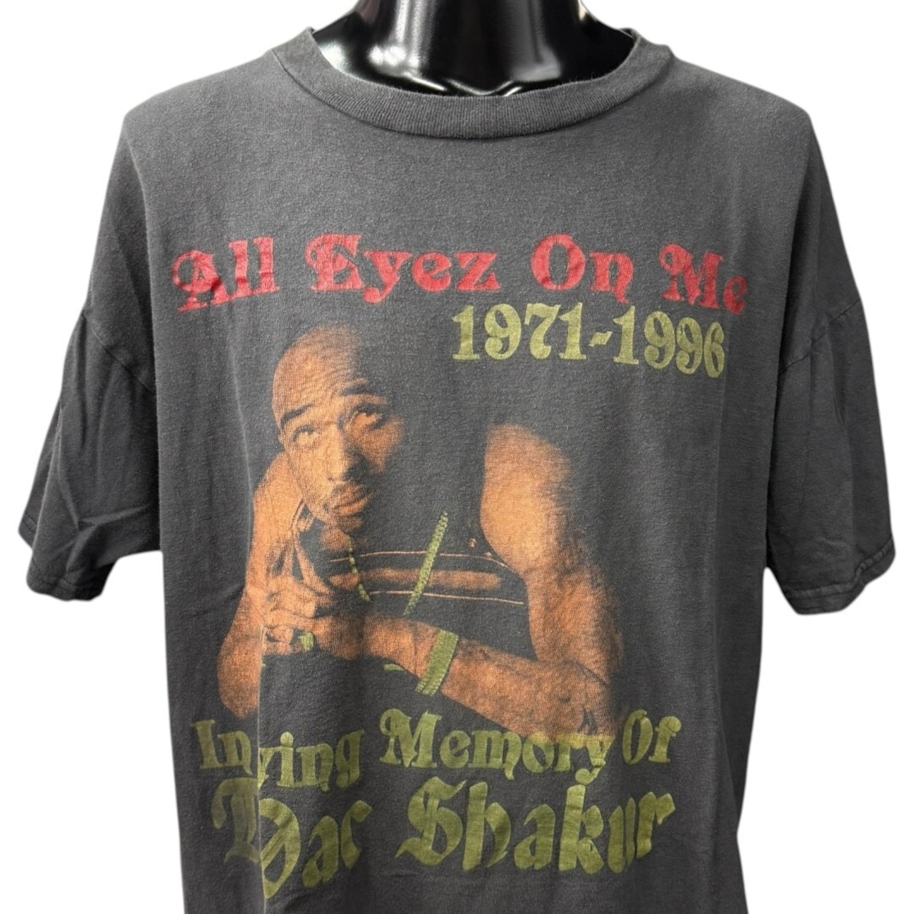 【2PAC】トゥーパック "ALL EYEZ ON ME / R.I.P." 90's Vintage 追悼Tシャツ