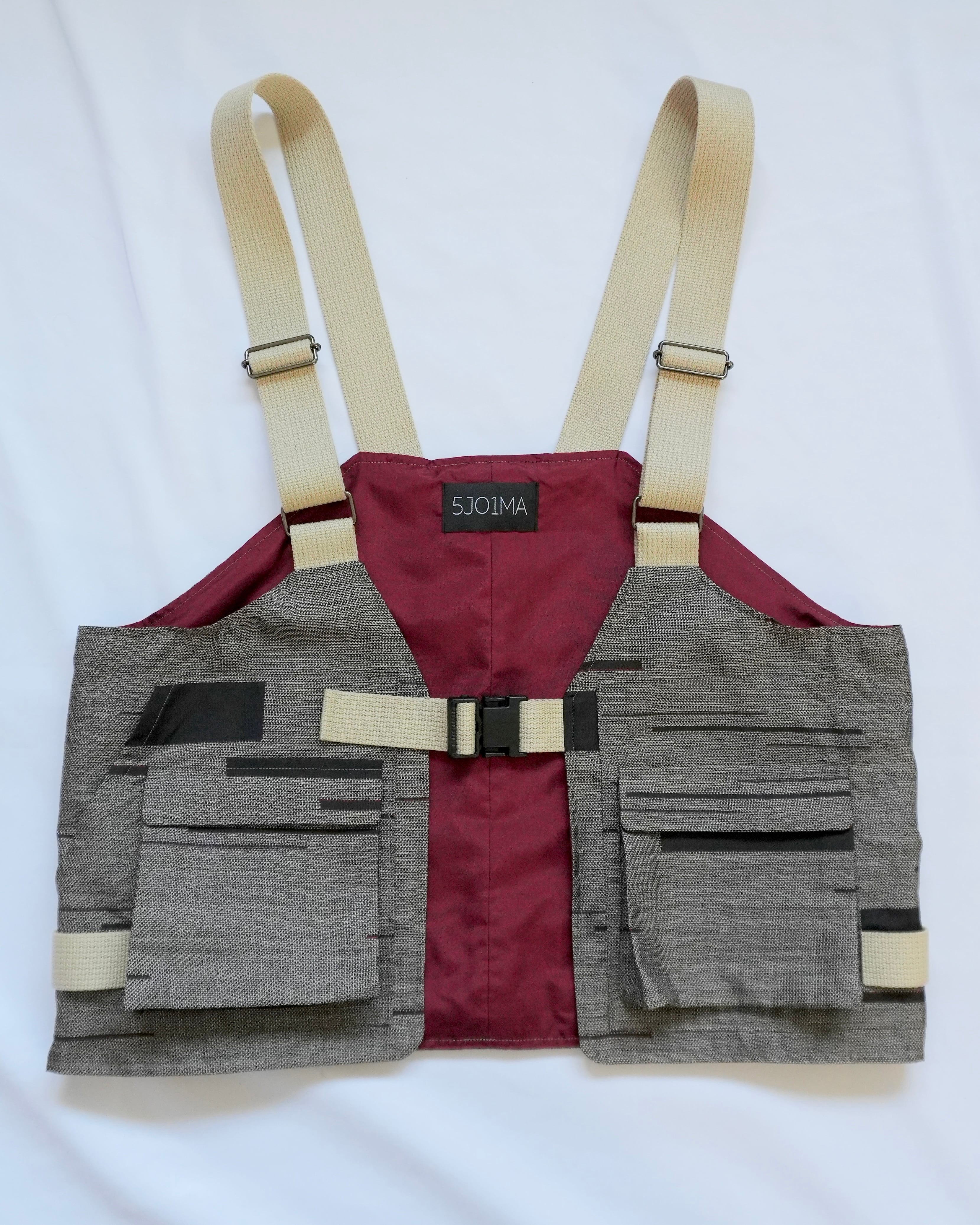 MA-1型ブルゾン（着物リメイク）Lサイズ 斜め格子文様 紺 | 5JO1MA
