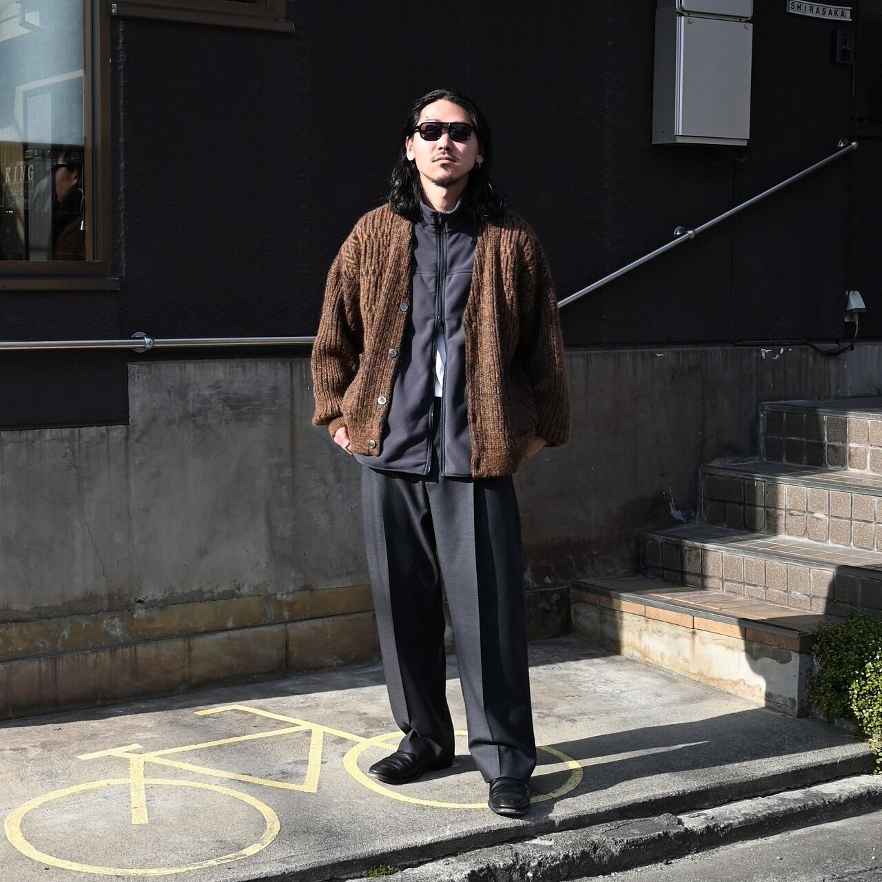 YASHIKI(ヤシキ)Sekkei mohair Cardiganコーディネート | GANKO