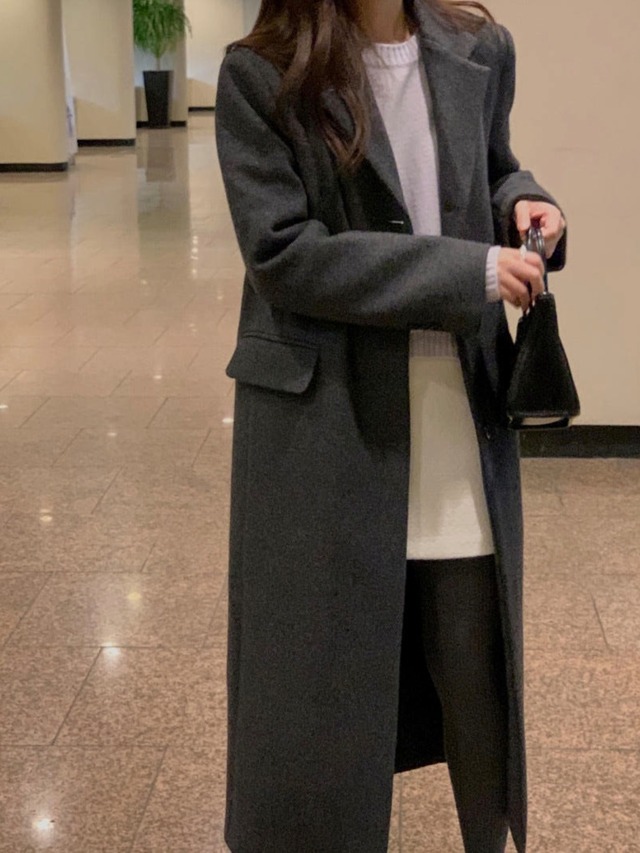 (予約) miel / Single wool coat 3color